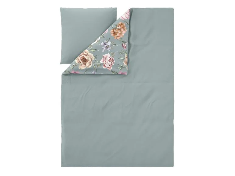 Parure de lit double face en satin microfibre, 140 x 200 cm - Image 8