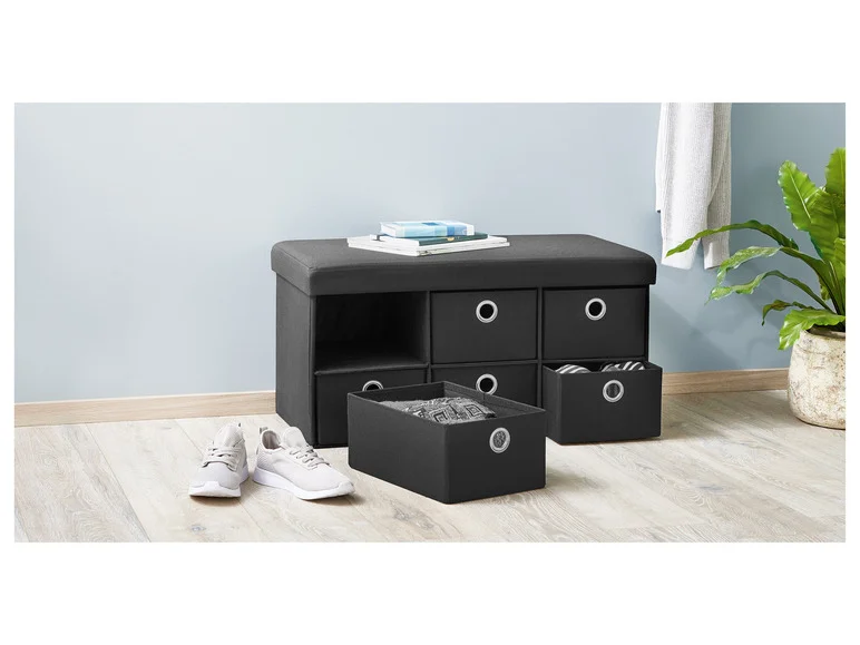 Banc-coffre de rangement, avec 6 tiroirs — SKU PDT91W1ZX6JFTKNW9 - Image 5