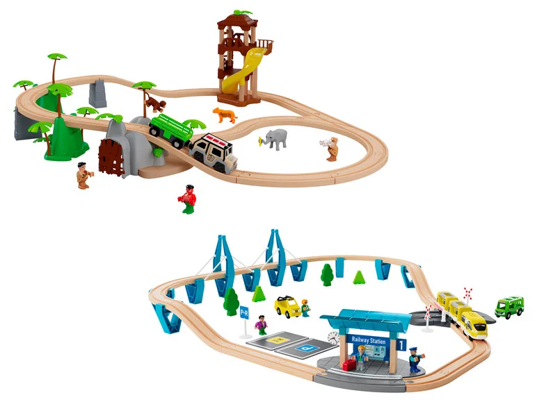 Set de chemin de train en bois - Image 19