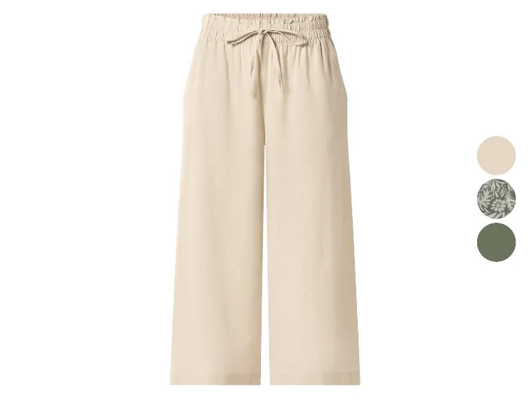 Jupe-culotte en lin Premium femme