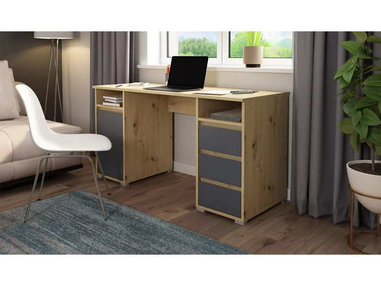 Bureau Lobo, avec rangements, 138 x 75 x 55 cm - Image 12