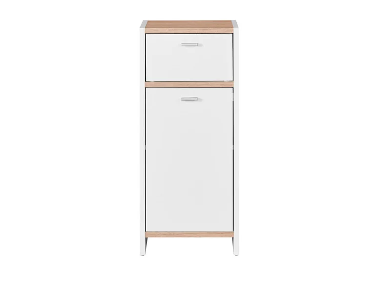 Meuble de salle de bains, 32 x 80,5 x 28 cm, blanc/imitation chêne - Image 4