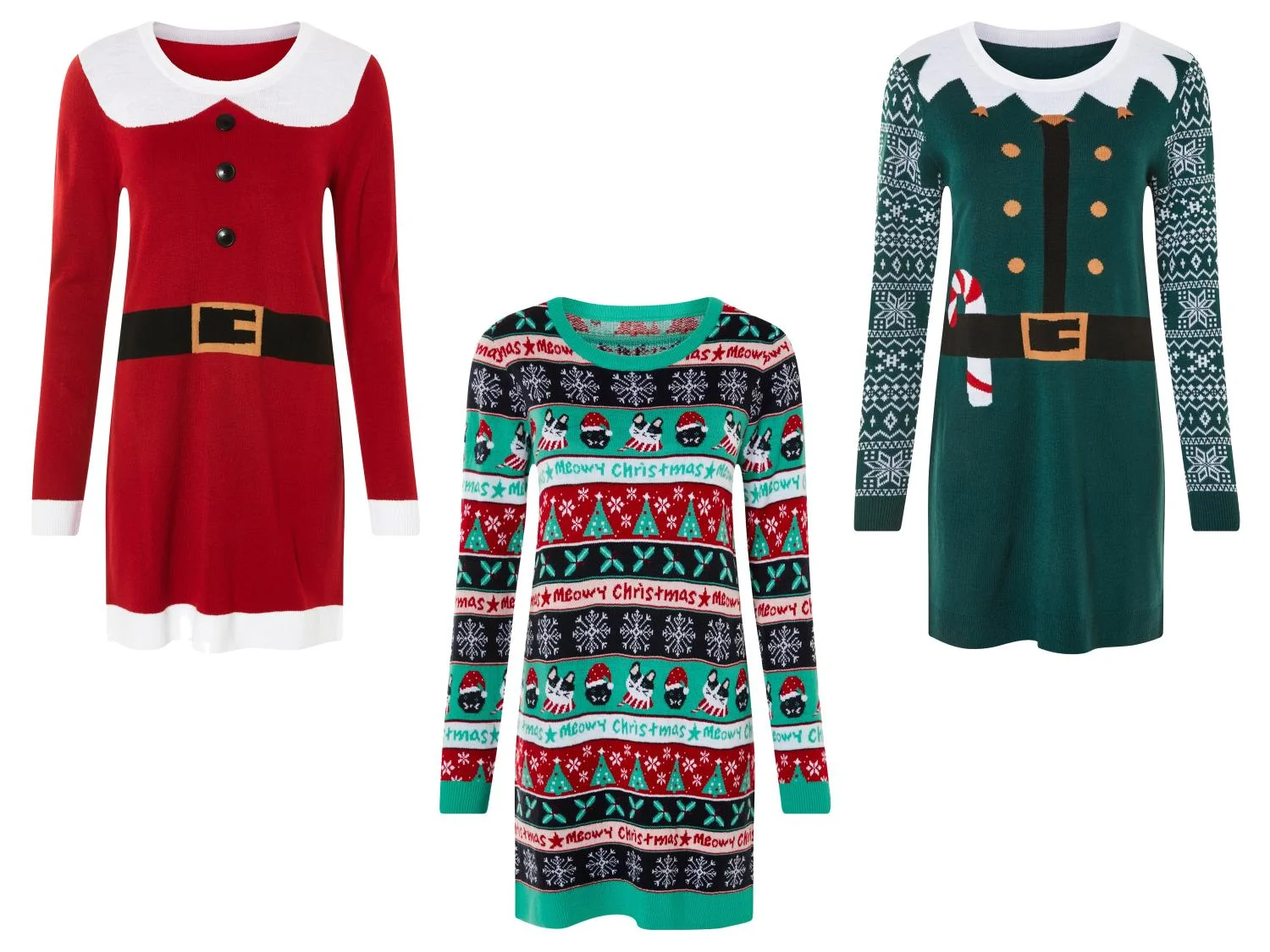 Robe en maille motif de noël femme - Image 12