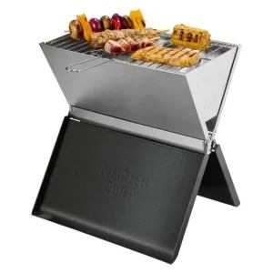 Barbecue pliant au charbon de bois, 33,5 x 23 cm