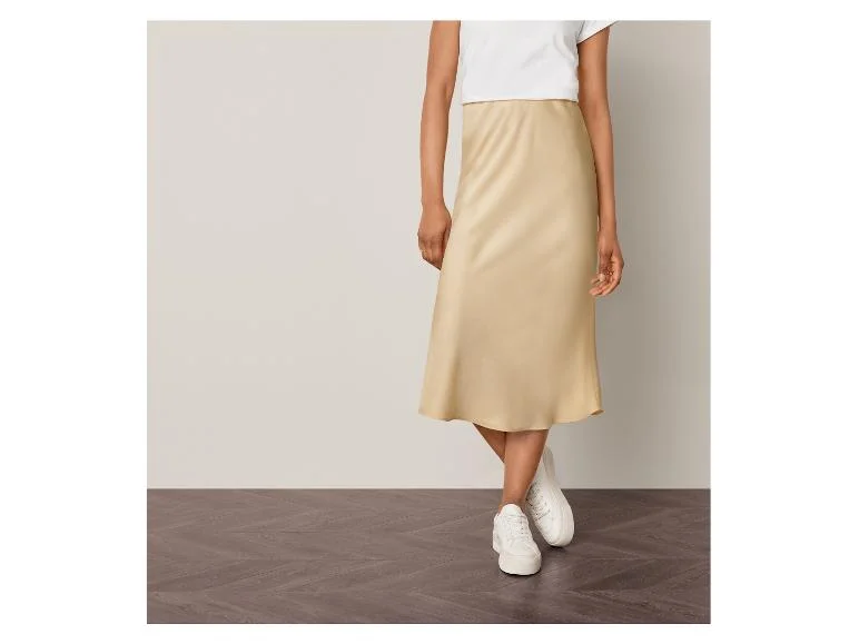 Jupe mi-longue en satin femme - Image 10