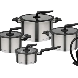 Batterie de cuisine en acier inoxydable Apart, 9 pièces