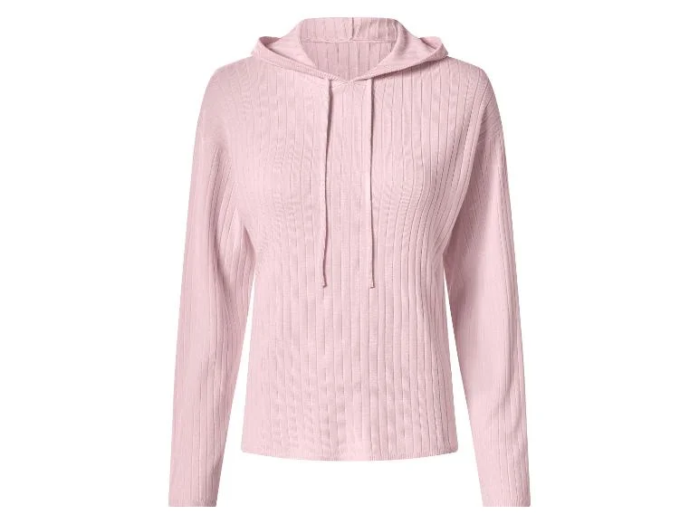 Sweat à capuche en maille côtelé femme - Image 4
