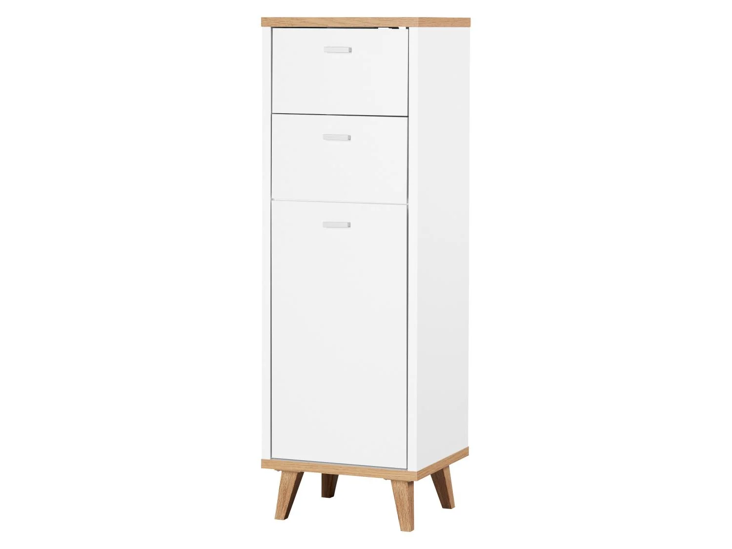 Meuble pour salle de bains Corfu, 32 x 96 x 28 cm, blanc/imitation chêne — SKU 8FHX4FSFBNC7C3SB9 - Image 6