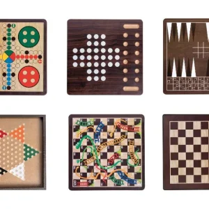 Boîte de jeux en bois 10 en 1