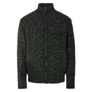 Gilet zippé en grosse maille homme