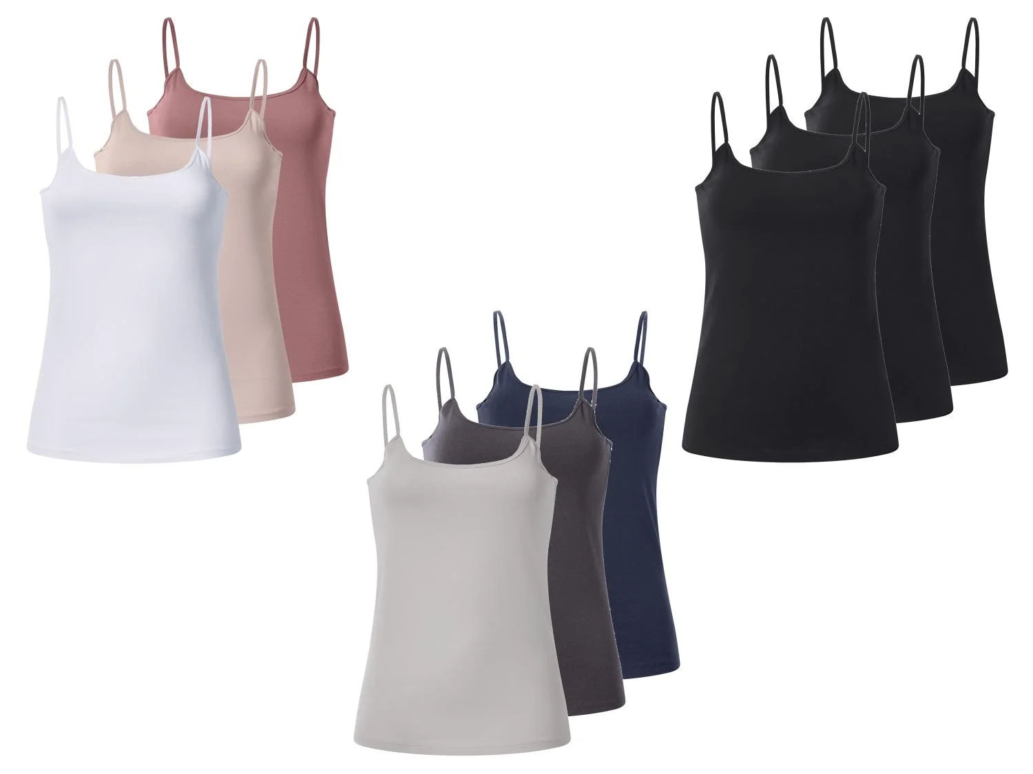Lot de 3 débardeurs à fines bretelles femme — SKU IH55CJMCUWDN4GK9 - Image 23