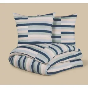 Parure de lit double face en satin microfibre, 260 x 240 cm