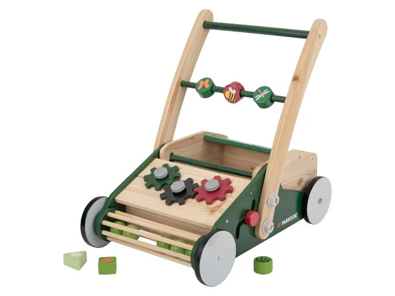 Chariot de marche en bois