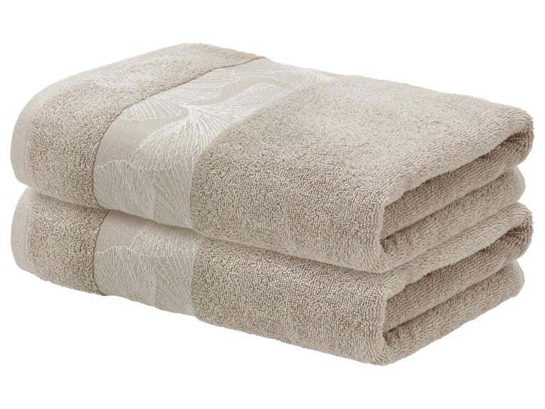 Lot de 2 serviettes de toilette en éponge, 50 x 100 cm — SKU XQ8GKUEXFCB52G2J7 - Image 3