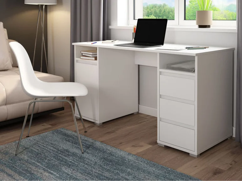 Bureau Lobo, avec rangements, 138 x 75 x 55 cm