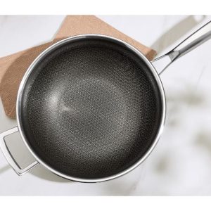 Wok en acier inoxydable Premium, Ø 28 cm