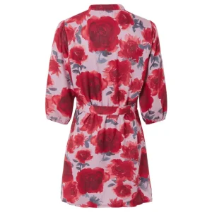 Mini-robe effet lin femme