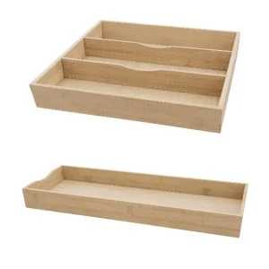 Range-couverts en bambou, 1 ou 3 compartiments