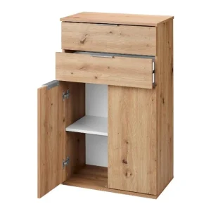 Meuble bas, 57,6 x 32,9 x 94,8 cm, imitation chêne