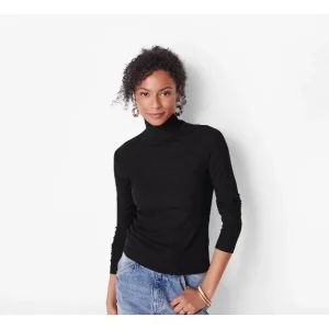 Pull col roulé femme