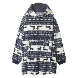 Sweat à capuche de Noël en peluche unisexe