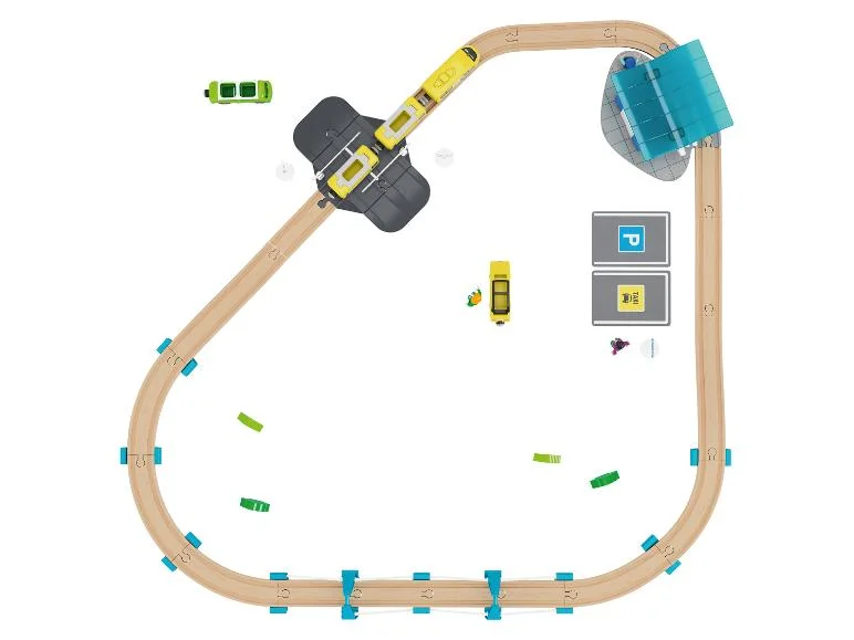 Set de chemin de train en bois - Image 11