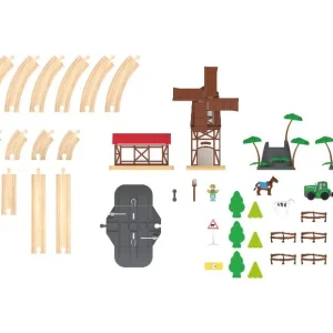 Set de chemin de fer en bois — SKU TAOR3C8BJ9ZMFR7V3