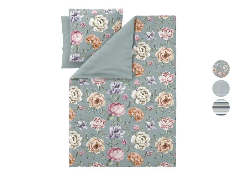 Parure de lit double face en satin microfibre, 240 x 220 cm