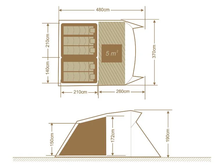 Tente familiale obscurcissante Premium, 5 personnes - Image 4