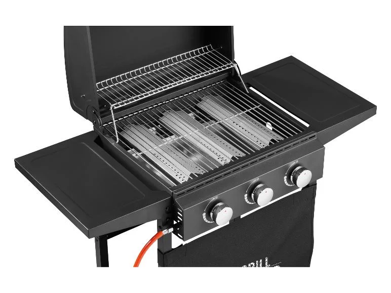 Barbecue à gaz 3 brûleurs, 48 x 39 cm, 9 kW