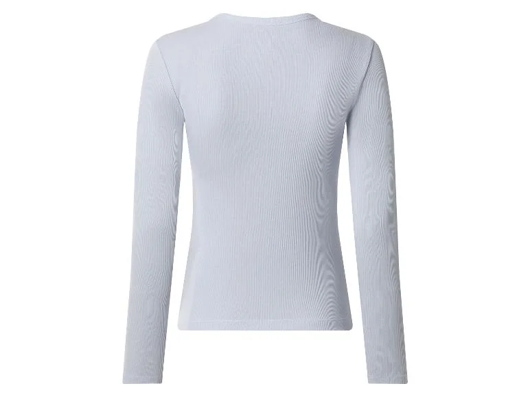 T-shirt côtelé à manches longues femme — SKU QRKBW0L58A26TVZDCL - Image 6