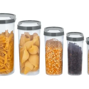Boîtes verseuses en plastique, 5 pièces