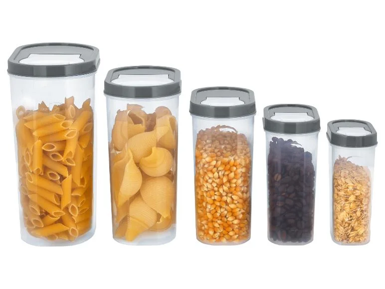 Boîtes verseuses en plastique, 5 pièces