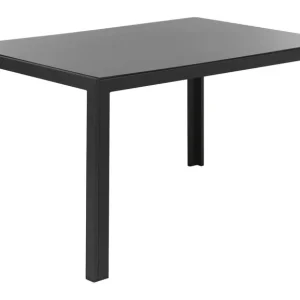 Table de jardin Houston en aluminium, noir