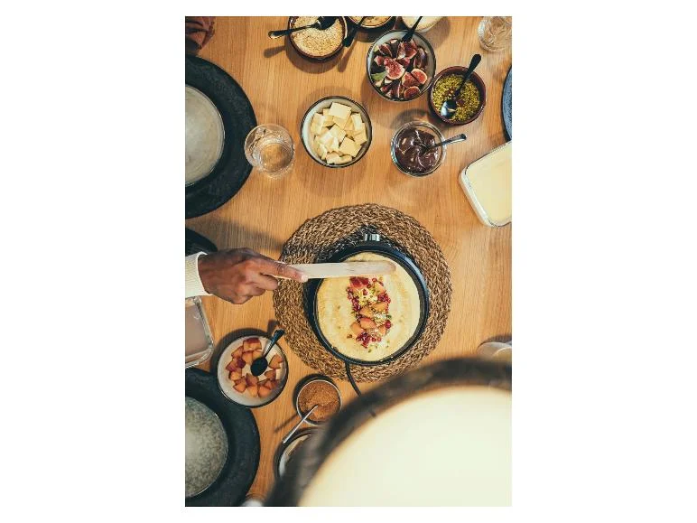Appareil à fondue et crêpes