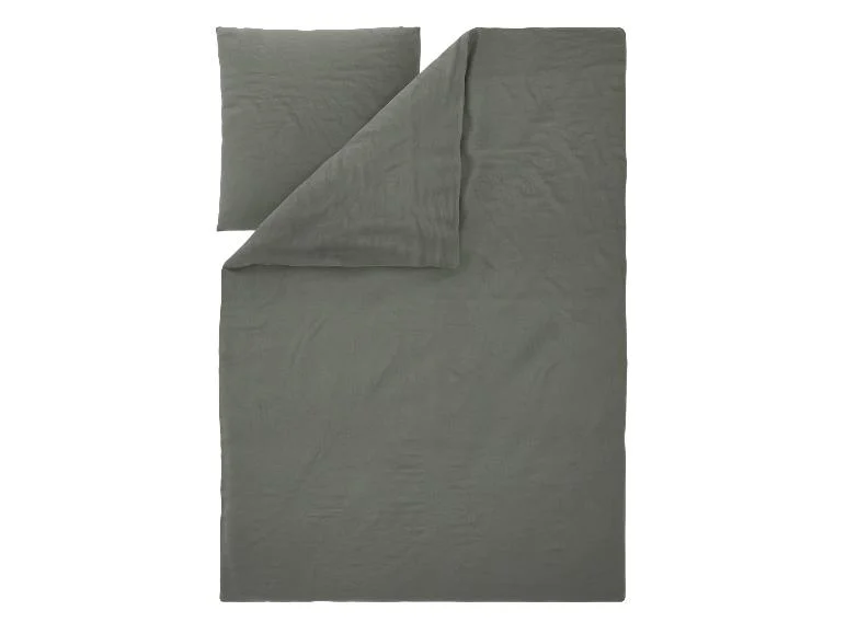 Parure de lit Premium en coton et lin, 140 x 200 cm - Image 3