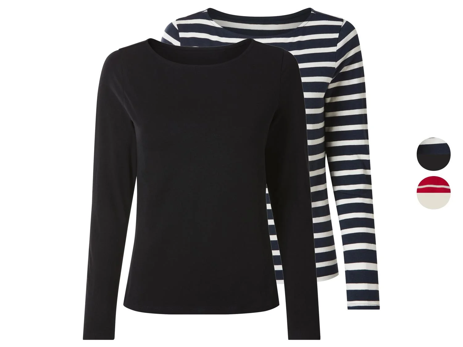 Lot de 2 t-shirts à manches longues femme — SKU X34BAH43ZP4VVG6GB - Image 14