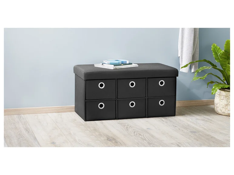 Banc-coffre de rangement, avec 6 tiroirs — SKU PDT91W1ZX6JFTKNW9 - Image 7