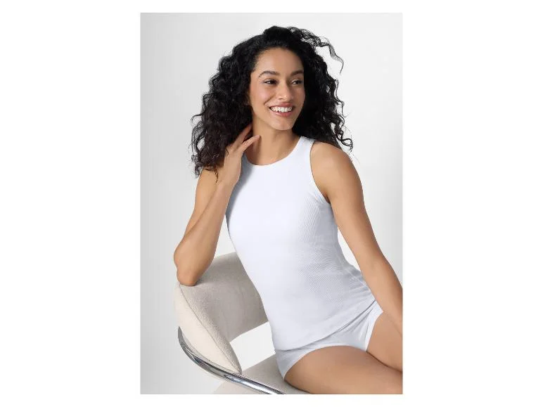 Débardeur côtelé avec soutien-gorge intégré femme - Image 2