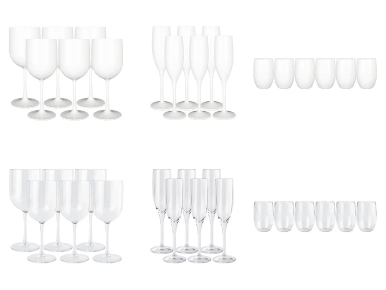 Lot de 6 verres à vin, à champagne ou à eau - Image 2