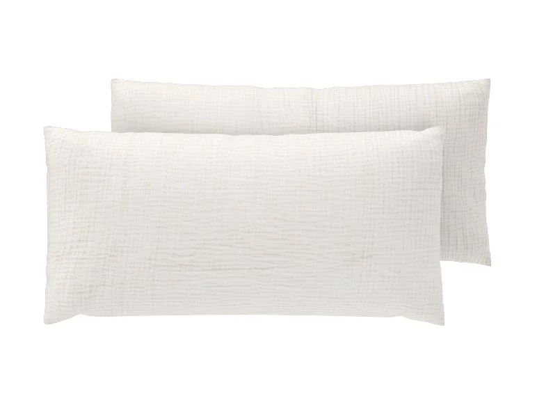 Lot de 2 taies d'oreiller en mousseline, 40 x 80 cm - Image 7