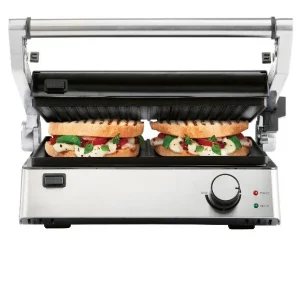 Grill de contact, ouverture à 180° Gril de contact, pliable à 180°