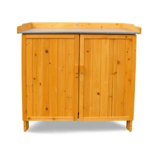 Table de jardin avec meuble bas, 98 x 48 x 95 cm