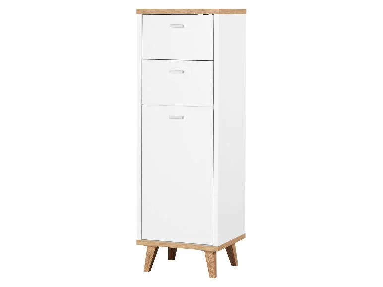 Meuble pour salle de bains Corfu, 32 x 96 x 28 cm, blanc/imitation chêne — SKU 8FHX4FSFBNC7C3SB9 - Image 4