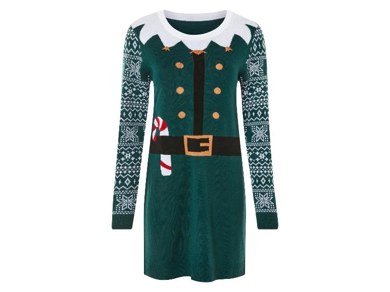 Robe en maille motif de noël femme - Image 4