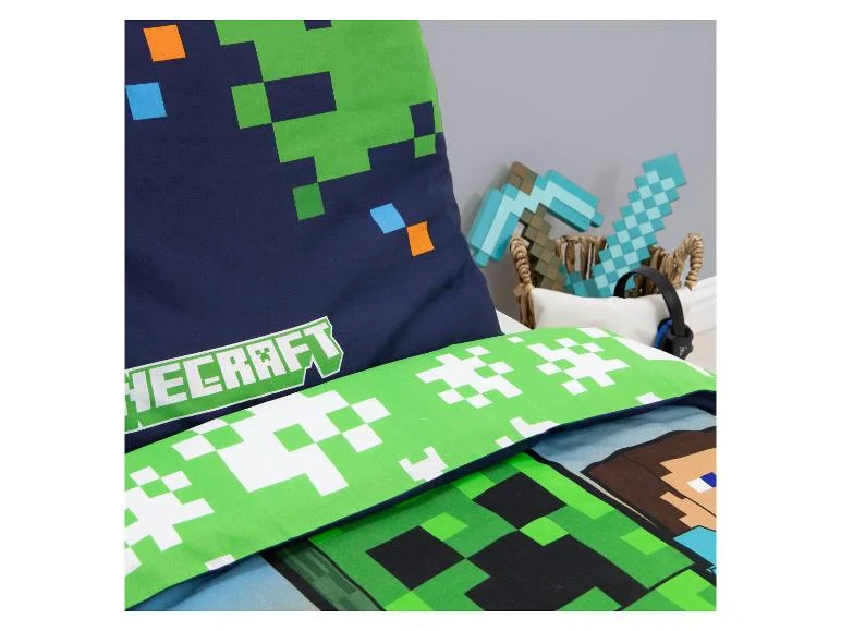 Parure de lit réversible Minecraft ou Pokémon, 140 x 200 cm. - Image 11