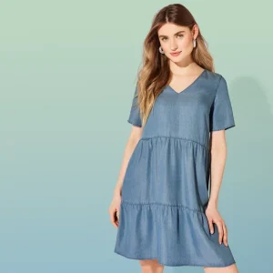 Robe à volants femme