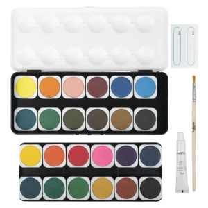 Boîte de peinture aquarelle, 24 couleurs