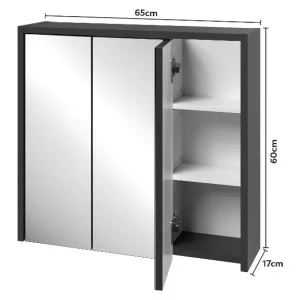 Armoire de toilette miroir Oslo, 65 x 60 x 17 cm