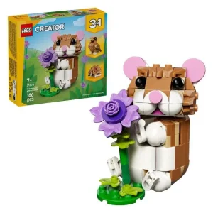 31376 Hamster mignon avec fleur 3-en-1
